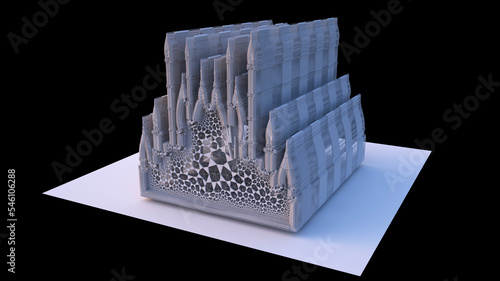 Fotografia 3D Illustration of a Mosque or Masjid where Muslims perform prayers