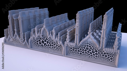 Fotografie 3D Illustration of a Mosque or Masjid where Muslims perform prayers