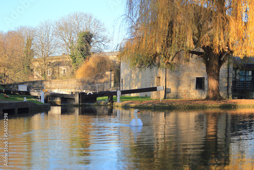 Lock on the Kennet and Avon Canal in Bath.