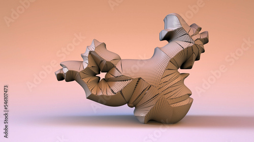 3D Illustration of an object-artefact-art piece from the era of the ancient Chinese civilization. Modelers, Designers, Artists and Artisans must watch the mesh to easily make a version of their own.