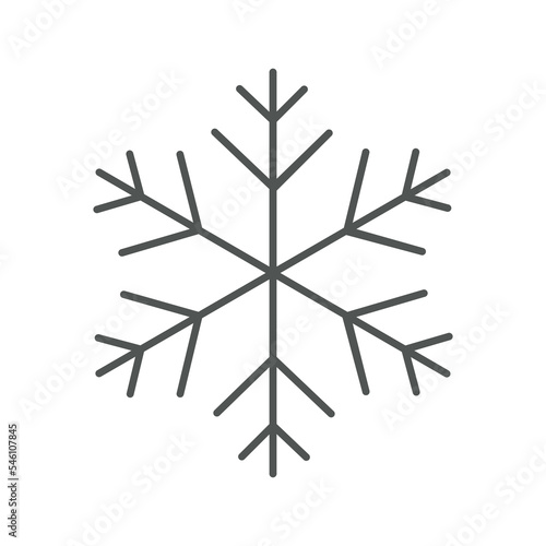 Snowflake line icon. Winter object concept. Vector illustration concept