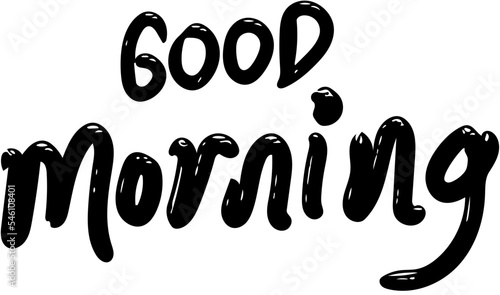 Good morning text lettering 