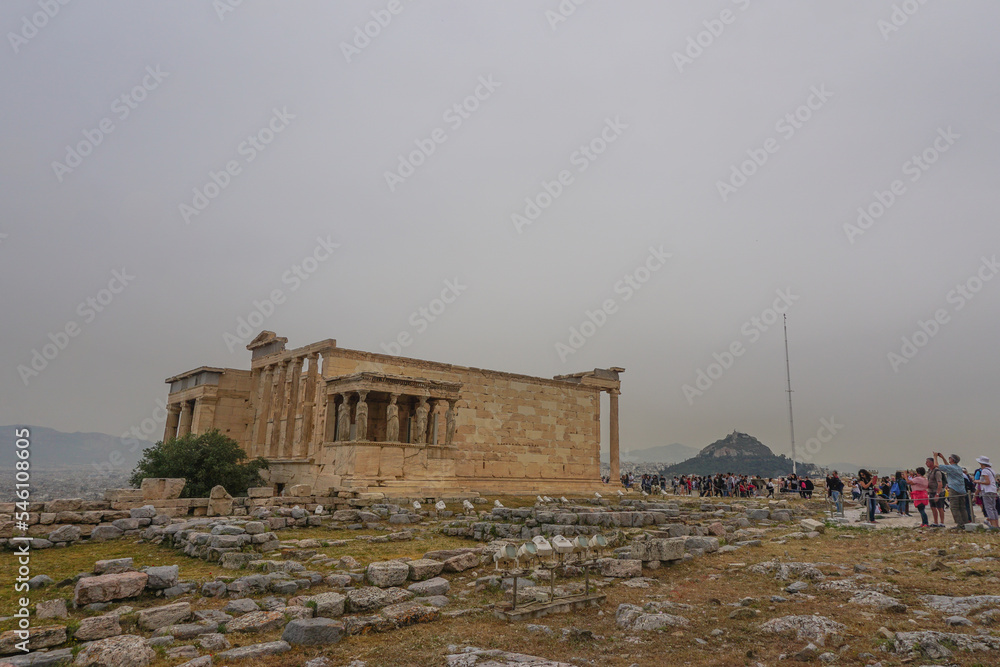 Athens, Greece The Erechtheion at the Acropolis, constructed in the