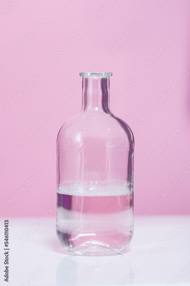 Glass bottle with water Glass bottle with water