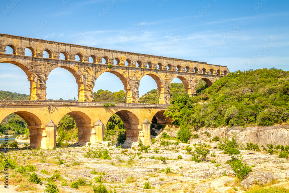 Pont Du Gard, römisches Aquädukt, Vers Pont Du Gard, Frankreich 