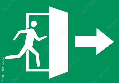 png emergency exit sign symbol green.
