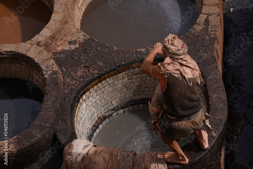 Картината върху платно chouara tannery in fes morocco