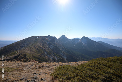 landscape of Yatsugatake mountain range in Japan