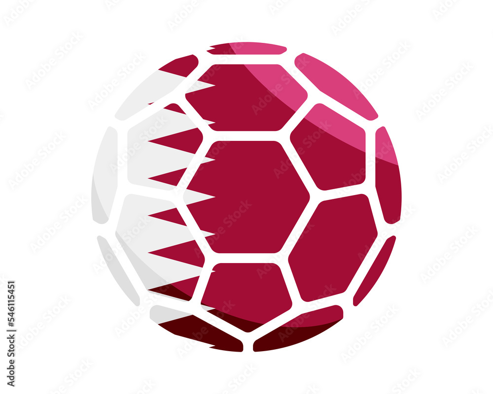 Fototapeta premium Soccer ball with flag. Transparent background.