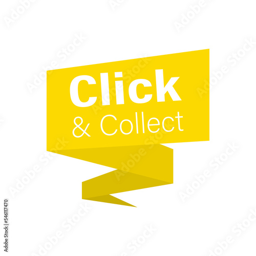 Click and collect on speech bubble