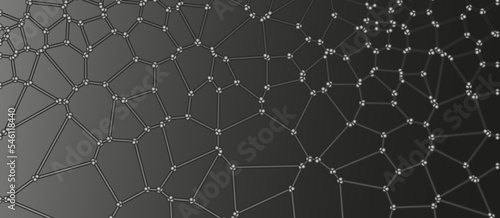 Neural network concept. Connected cells with links. High technology process. Abstract background