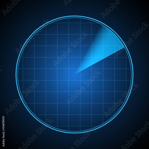 Abstract realistic radar screen background.Radar screen