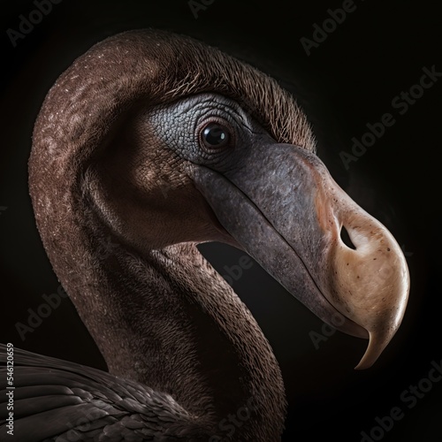 close up of the portrait of the ancient extinct flightless bird: Dodo, Raphus cucullatus species Fototapeta