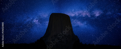 Devils Tower And Night Sky