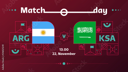 Print op canvas argentina saudi arabia match Football  Qatar, cup 2022