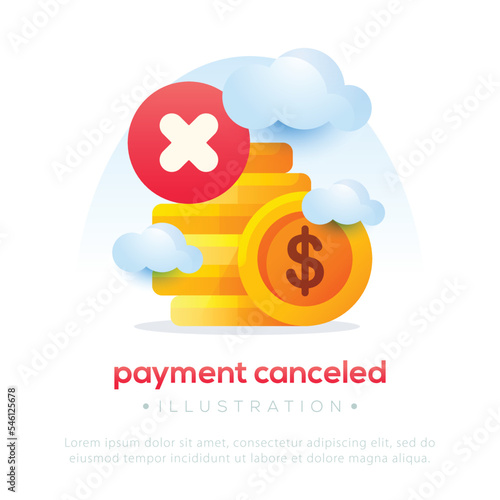 Payment canceled illustration