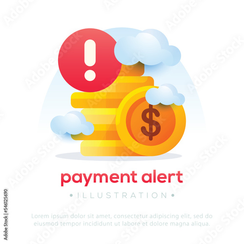 Payment error design. Notification payment error