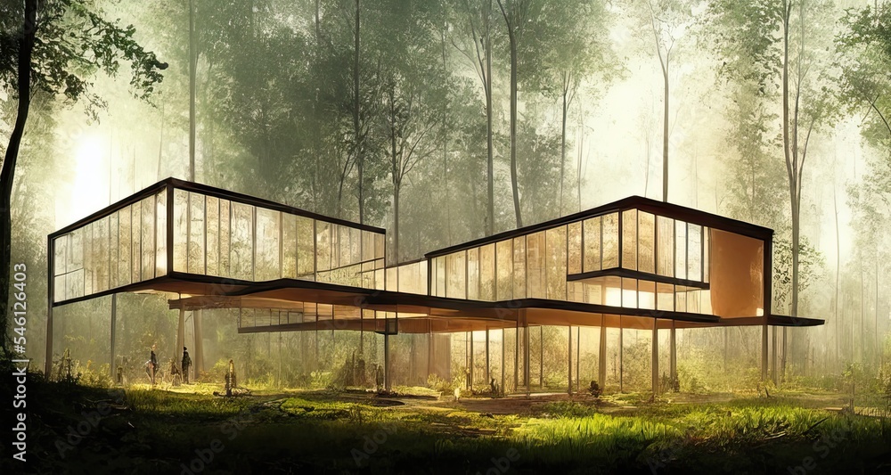 Zero Emission House, futuristic eco house environmentaly friendly