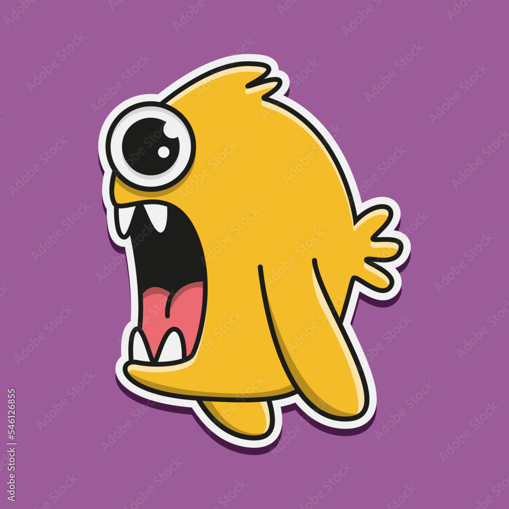 Fototapeta premium Monster character cartoon illustration design