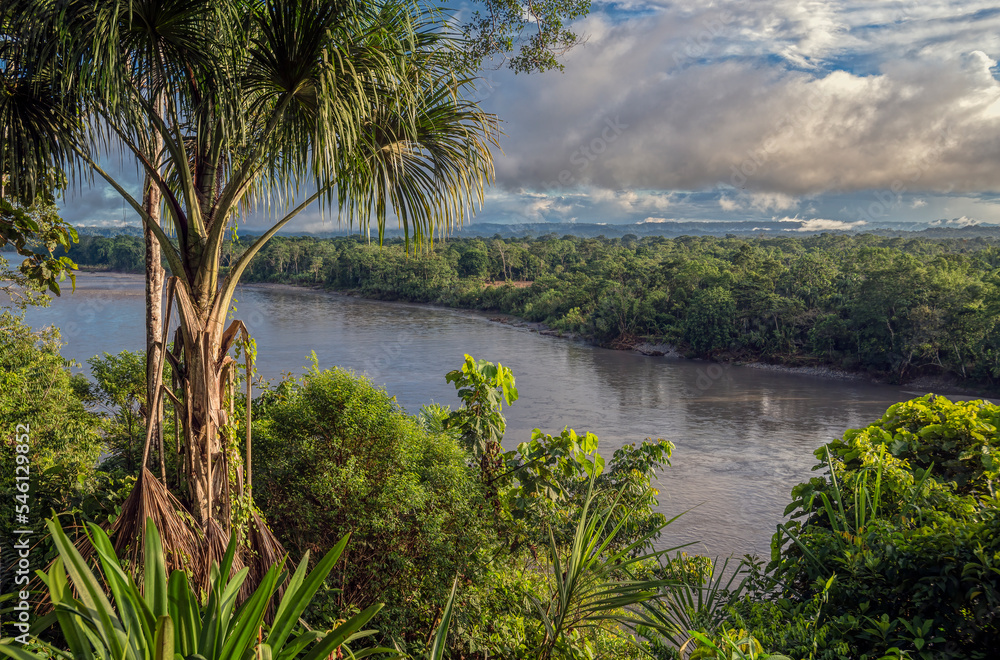 Panorama view on the Napo river near Ahuano Panorama view on the Napo river near Ahuano