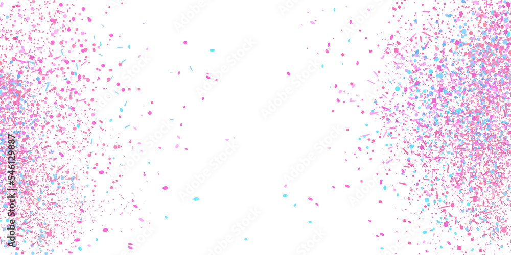 Confetti on white. Geometric background with glitters. Pattern for design. Print for flyers, posters, banners and textiles. Greeting cards. Luxury texture