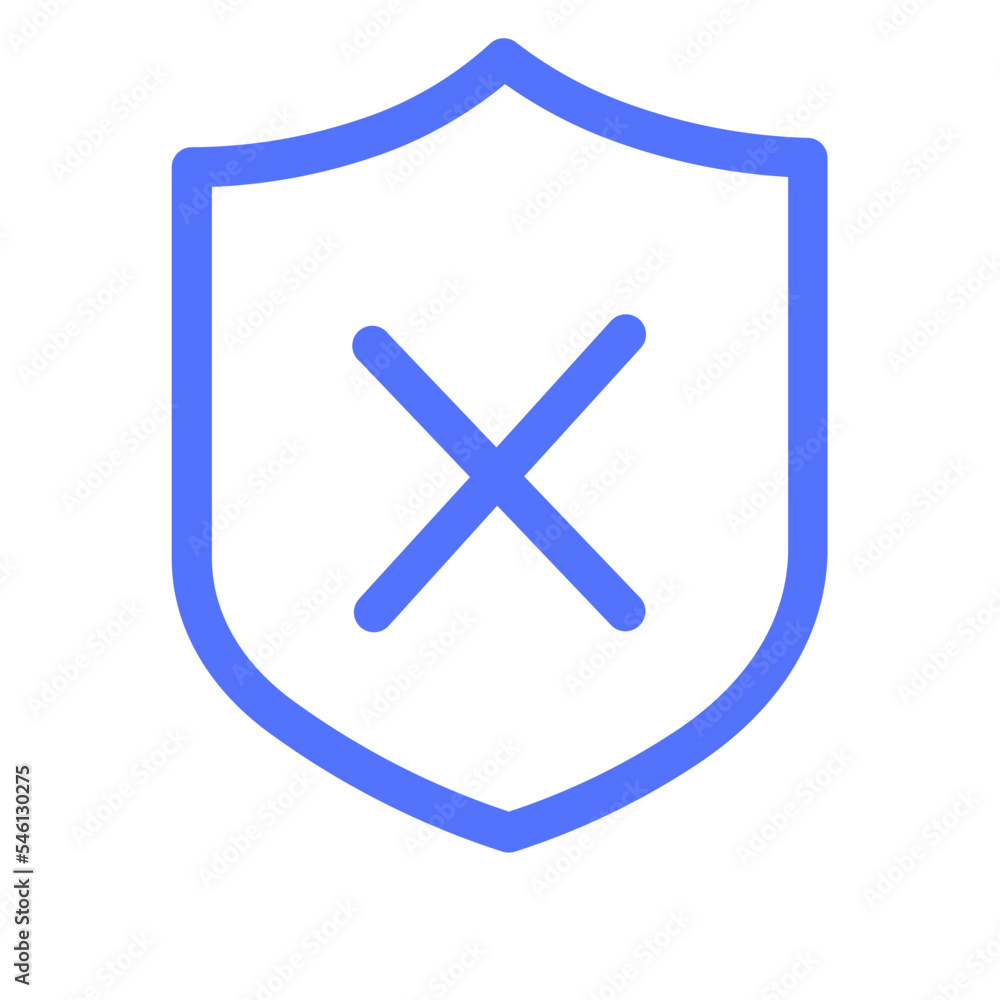 Decline Protect Protection Security Shield Unsecure Icon Decline Protect Protection Security Shield Unsecure Icon