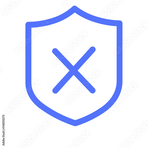 Decline Protect Protection Security Shield Unsecure Icon