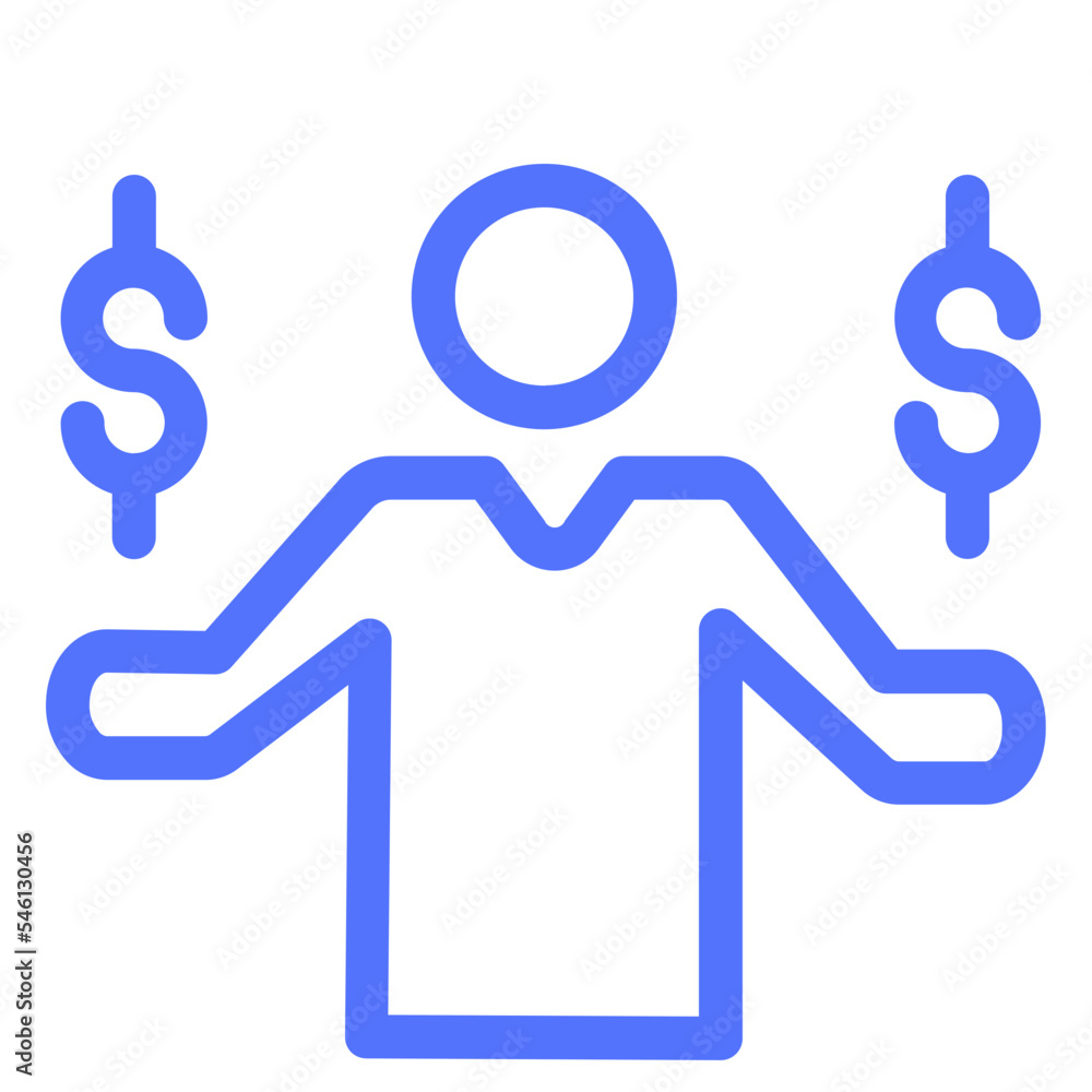 Dicision Earning Financial Income Personal Profit Icon Dicision Earning Financial Income Personal Profit Icon