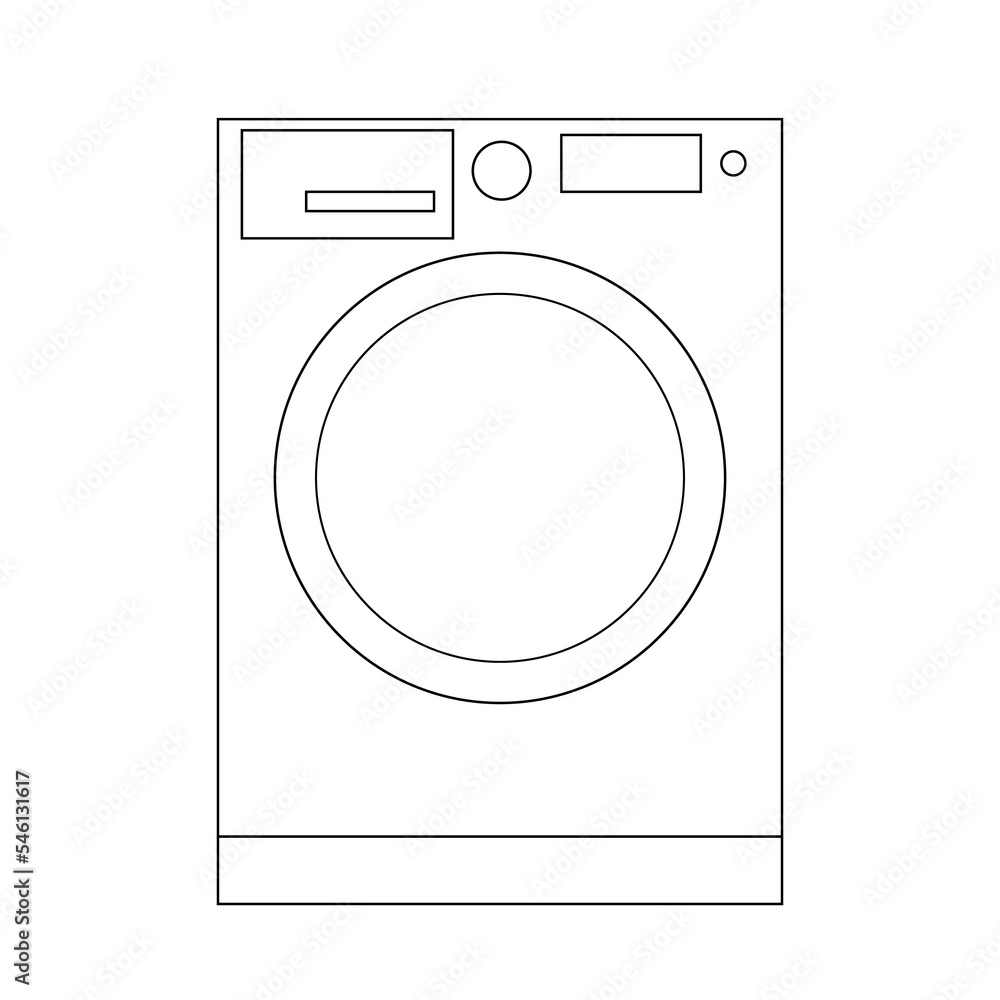 Simple flat black linewashing mashine Simple flat black linewashing mashine
