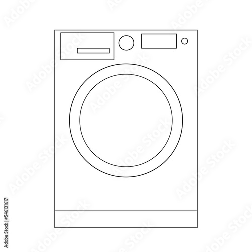 Simple flat black linewashing mashine