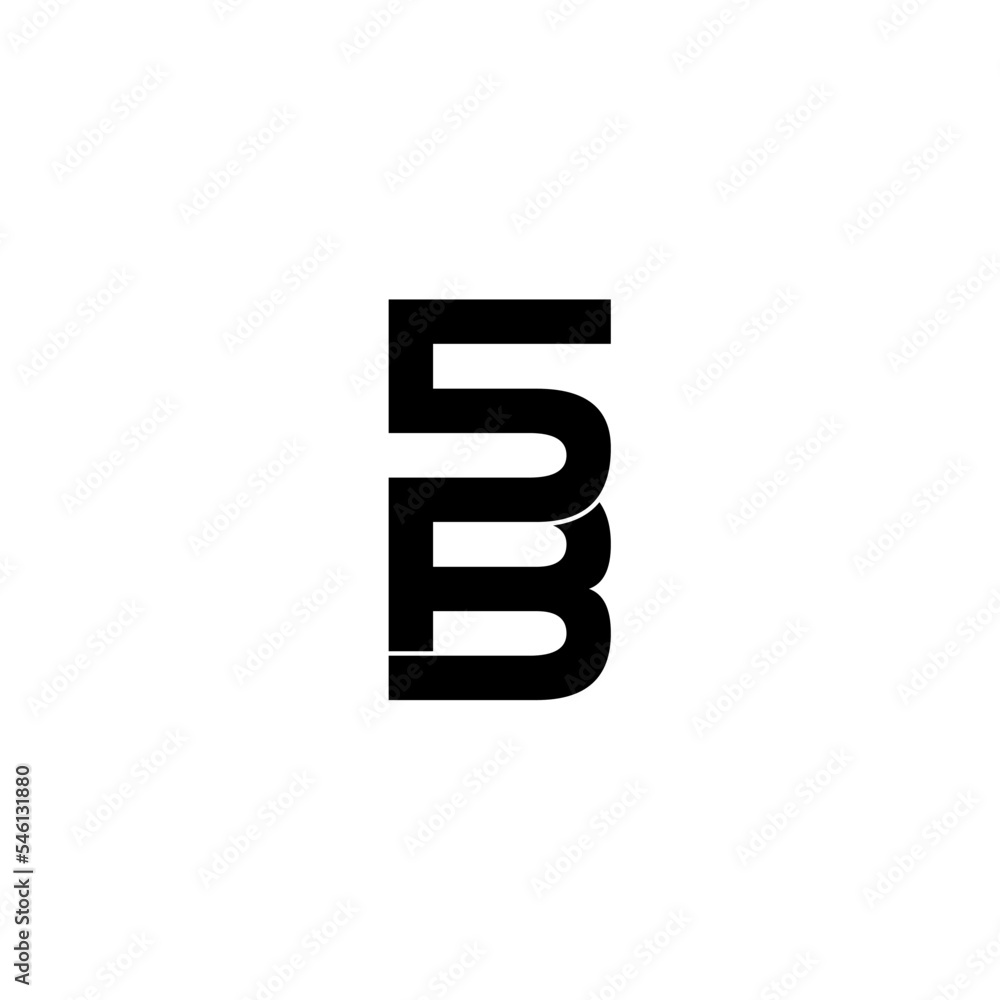 5b letter initial monogram logo design 5b letter initial monogram logo design