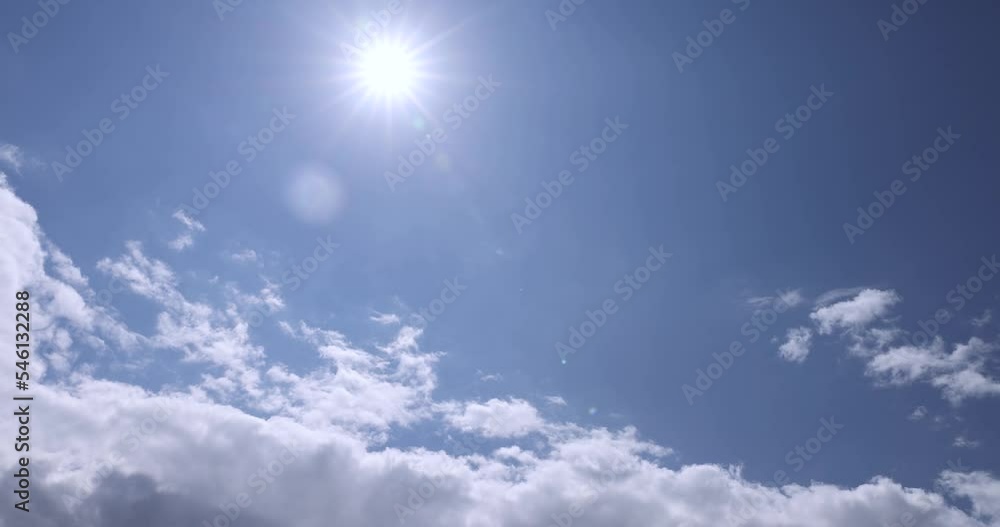 Clouds floating across the sky in the daytime, white clouds moving from the wind in height Clouds floating across the sky in the daytime, white clouds moving from the wind in height