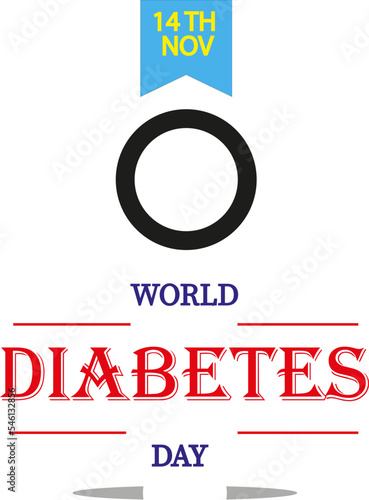 World Diabetes Day is celebrated every year on November 14, it is the first global awareness campaign focusing on diabetes. Vector illustration
 photo