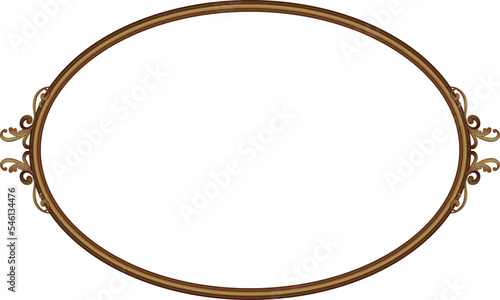 gold oval frame