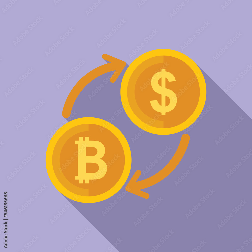 Crypto money icon flat vector. Digital finance. Evolution investment Crypto money icon flat vector. Digital finance. Evolution investment