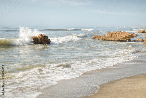 Fototapeta Naklejka Na Ścianę i Meble -  Marine landscape , Mar del Plata beaches and coast