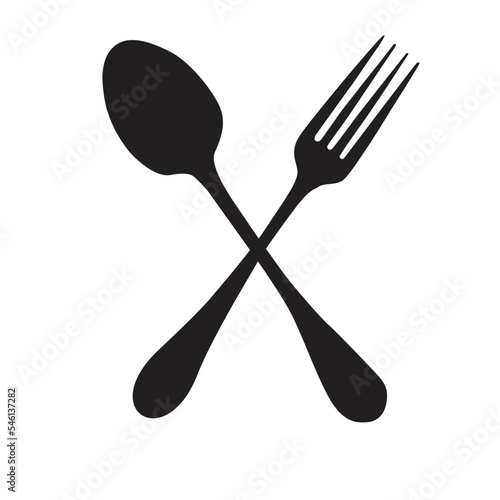 spoon and fork icon set. spoon, fork and knife icon vector. restaurant icon