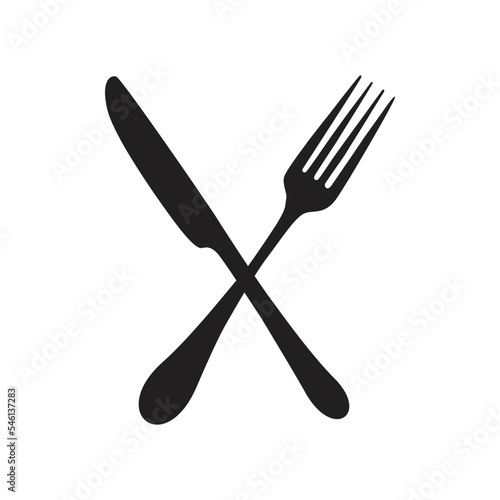Fork and Knife icon vector, solid illustration, pictogram isolated