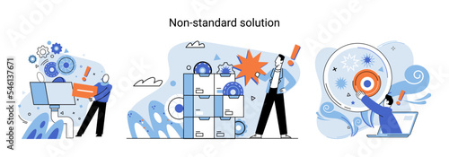 Non standart solution metaphor. Creation of individual decision for integration of disparate production, information and telecommunication systems of customer into single improve management efficiency