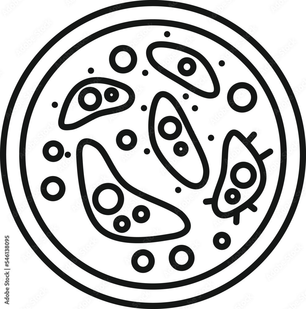 Pipette lab icon outline vector. Cell dish. Micro virus Pipette lab icon outline vector. Cell dish. Micro virus