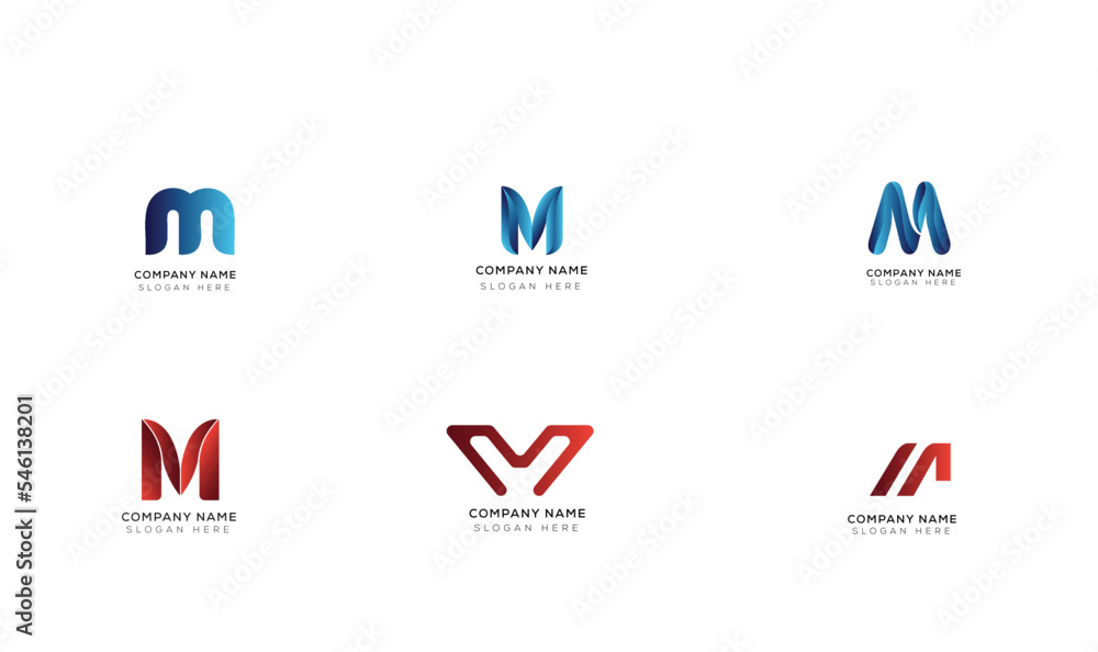 Modern minimal logo collection black and white