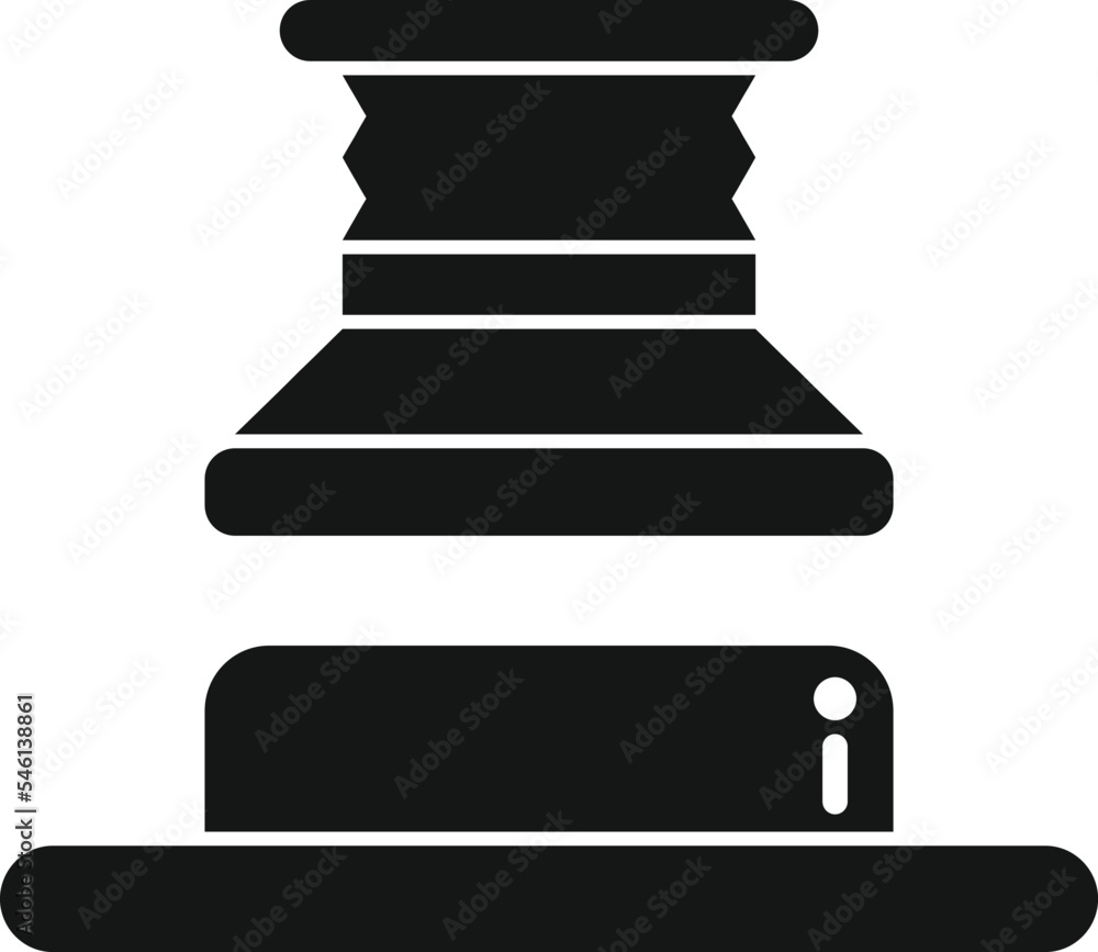 Belt process icon simple vector. Automatic equipment. Machine research Belt process icon simple vector. Automatic equipment. Machine research