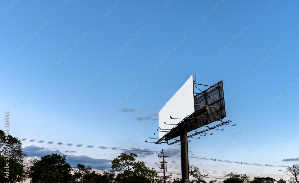 Blank billboard ready for new ad in Brazil Blank billboard ready for new ad in Brazil