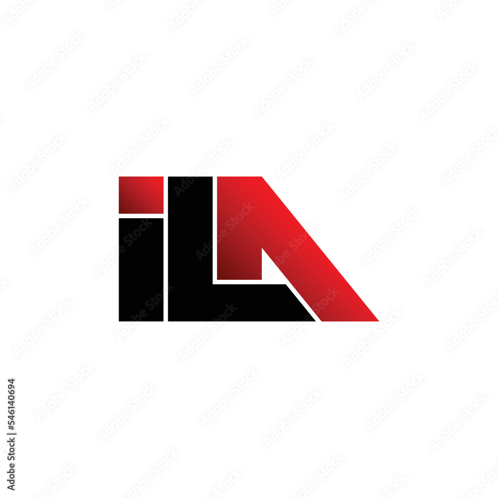 Obraz premium ILA letter monogram logo design vector