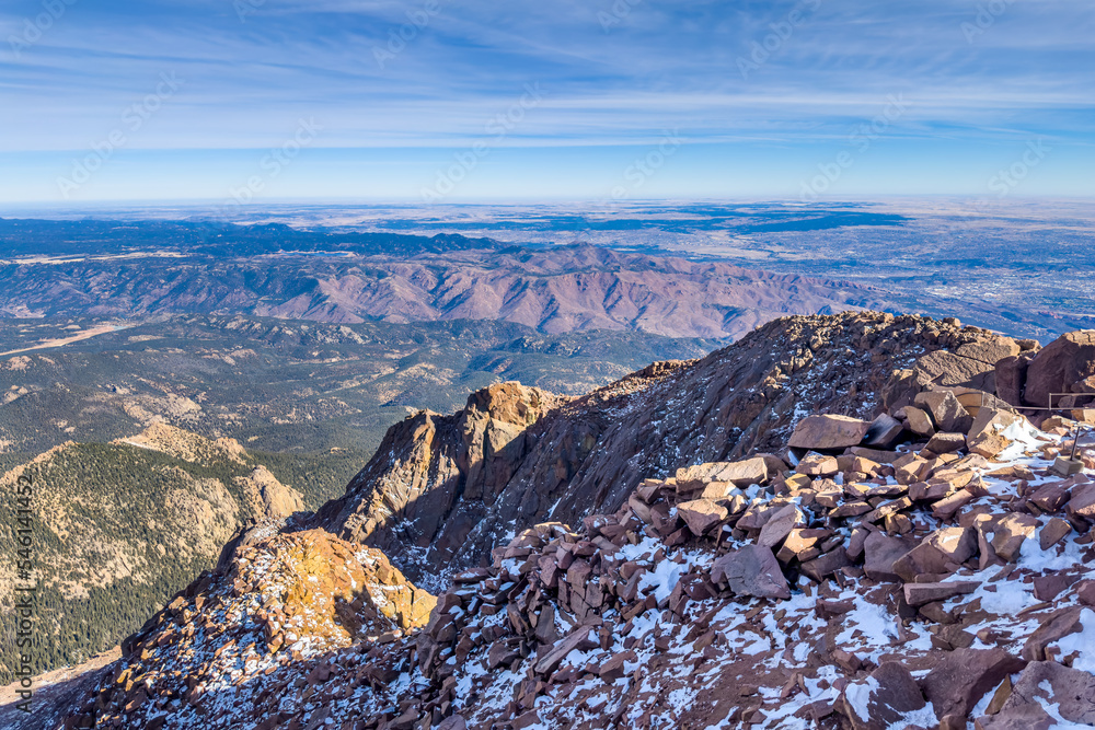Φωτογραφία View from the summit of Pikes Peak in Colorado