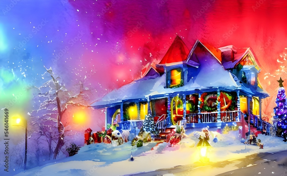 It's a beautiful winter day and the perfect time to admire all of the houses in the neighborhood decorated for Christmas. The colorful lights, glittering ornaments, and festive wreaths make it feel li