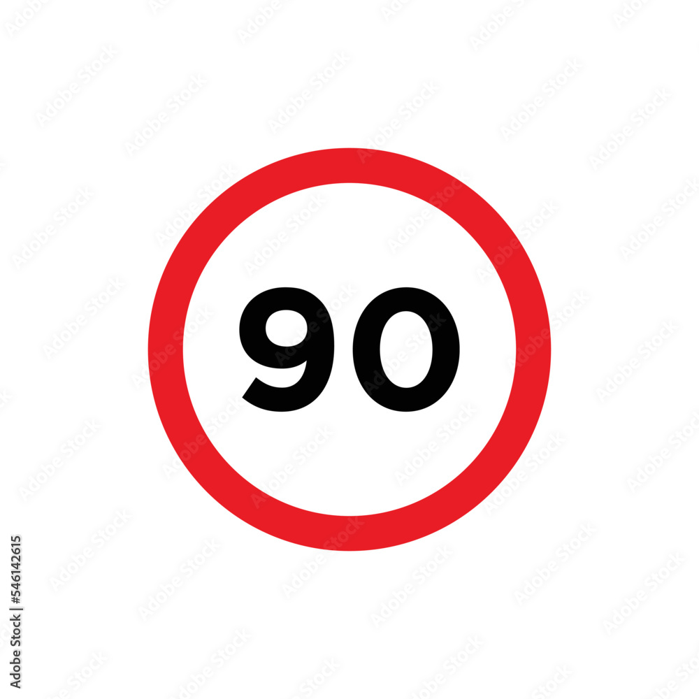 Road sign maximum limit icon vector template Road sign maximum limit icon vector template