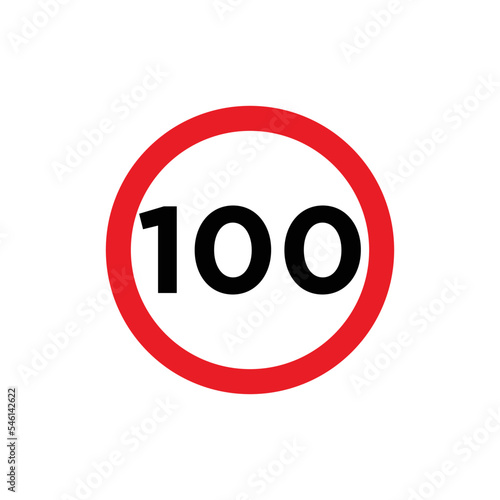 Road sign maximum limit icon vector template