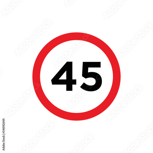 Free Download Road sign maximum limit icon vector template - GFXLoad