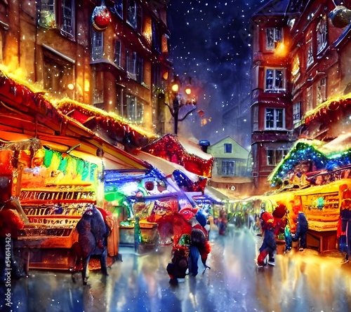 The Christmas market is in full swing and the air is thick with excitement. The Glühwein stalls are doing a roaring trade and the scent of cinnamon and cloves hangs heavy in the air. Fairy lights twin